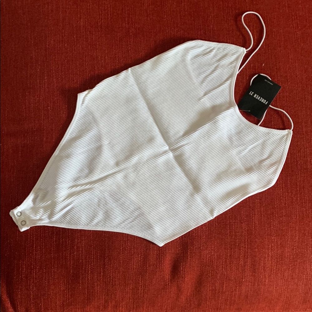 Forever 21 White Chemise with Spaghetti Straps